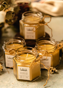 vanilla honey beeswax candle: